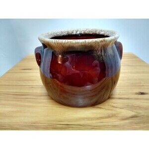 Vintage Hull Pottery Oven Proof Brown Drip Sugar Bowl No Lid Replacement
